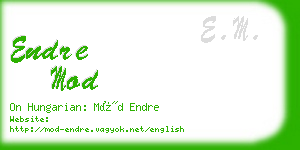 endre mod business card